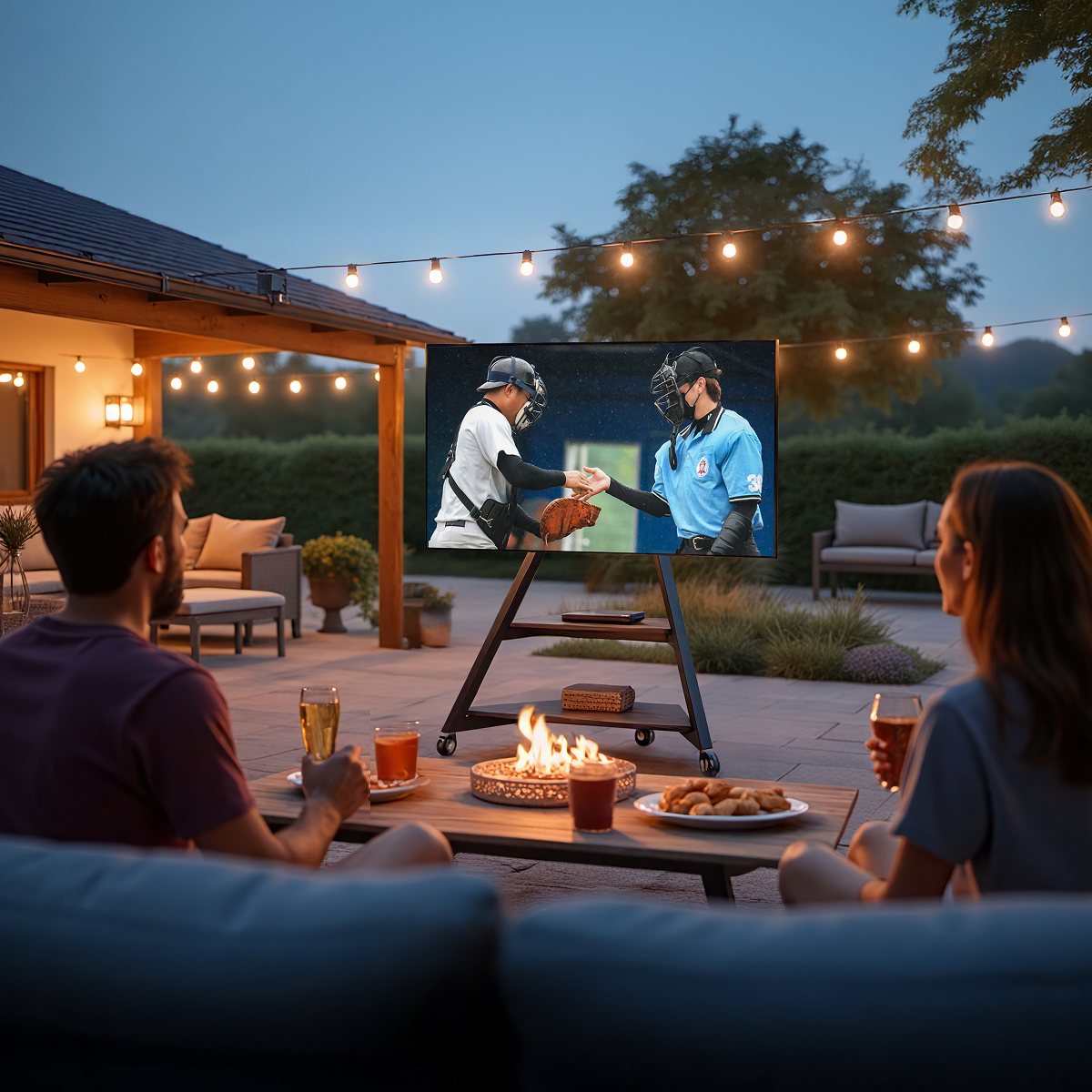 Under the Stars: How to Create an Outdoor Cinema With Just a TV Stand