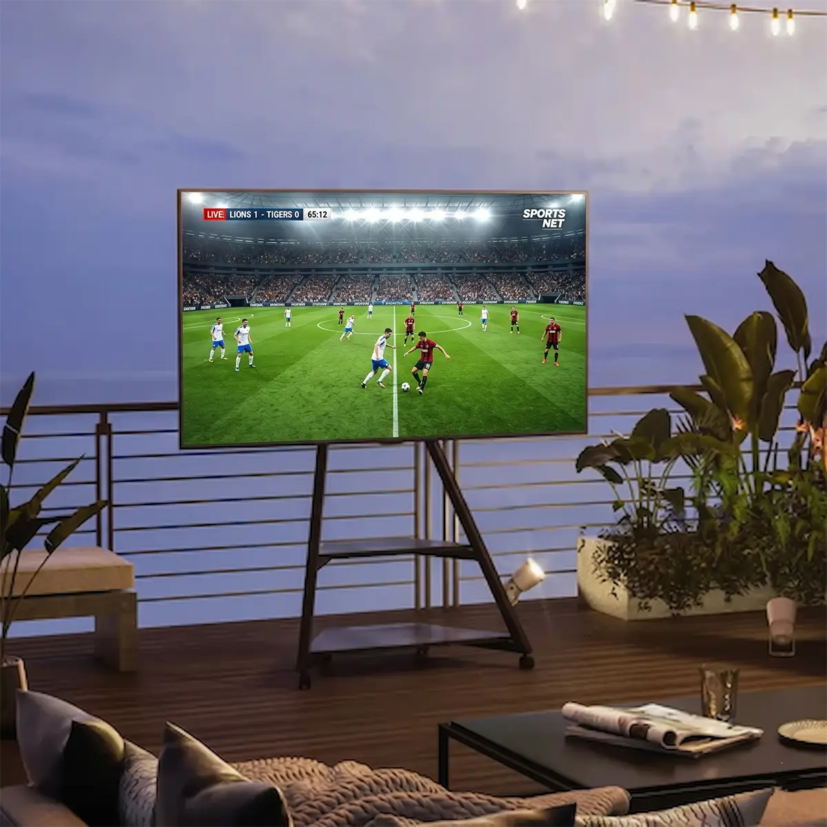 FITUEYES outdoor TV stand for football