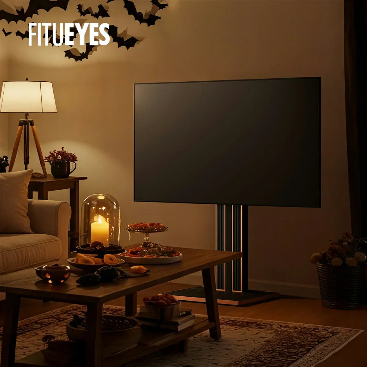 Simple Halloween Styling with a FITUEYES TV Stand: Create a Cozy, Functional Festive Corner