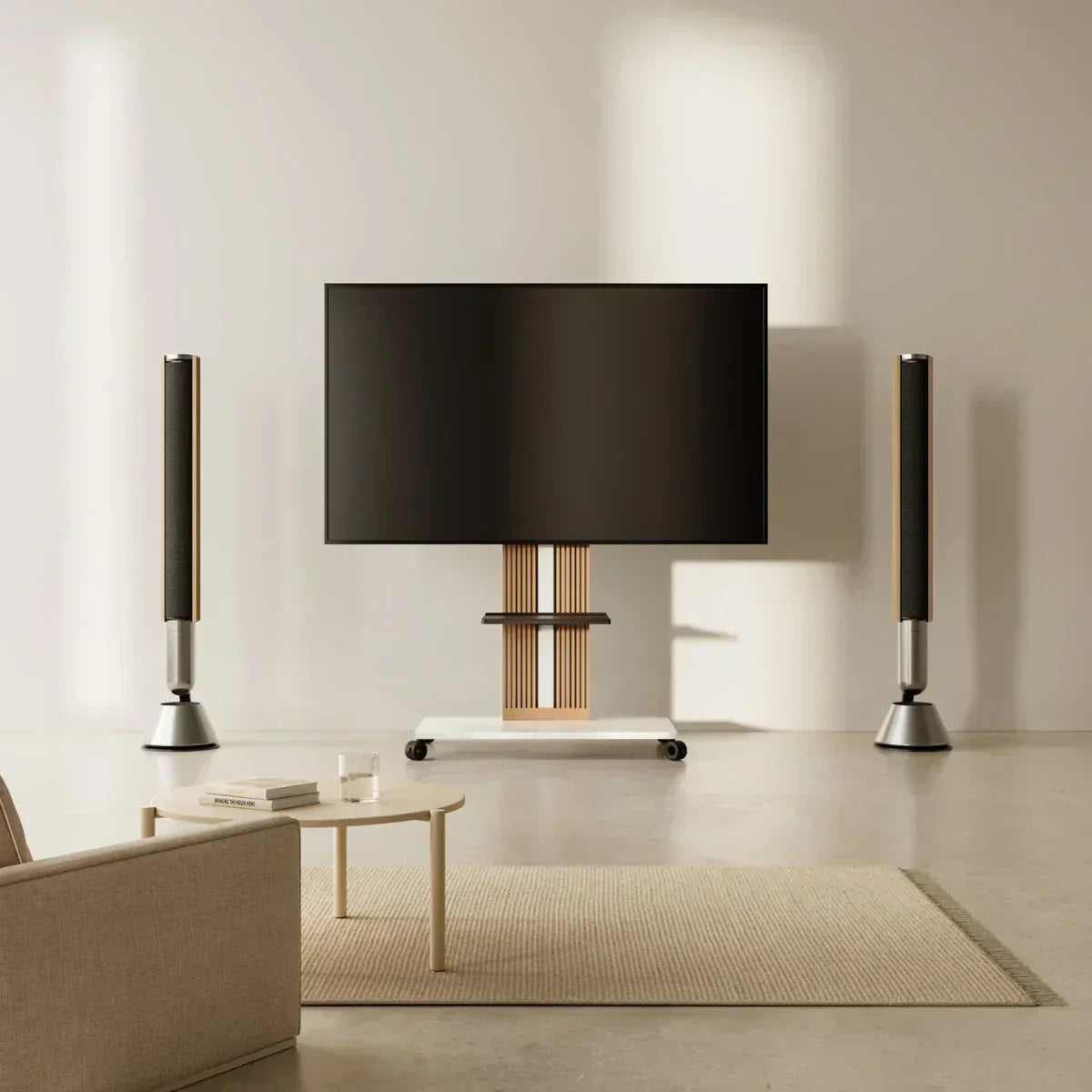 TV stand at eye level