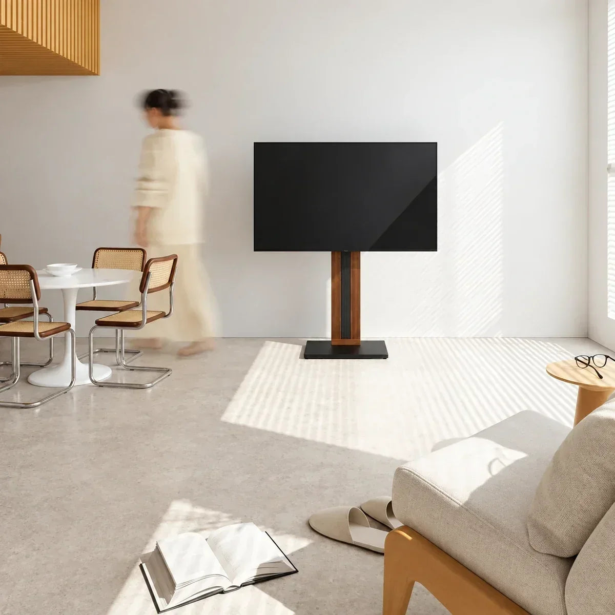 Minimalist TV stand setup