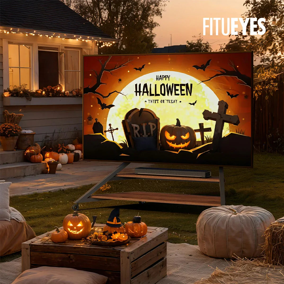 Wicked Outdoor TV Cabinet Ideas for Unique Halloween Decoration