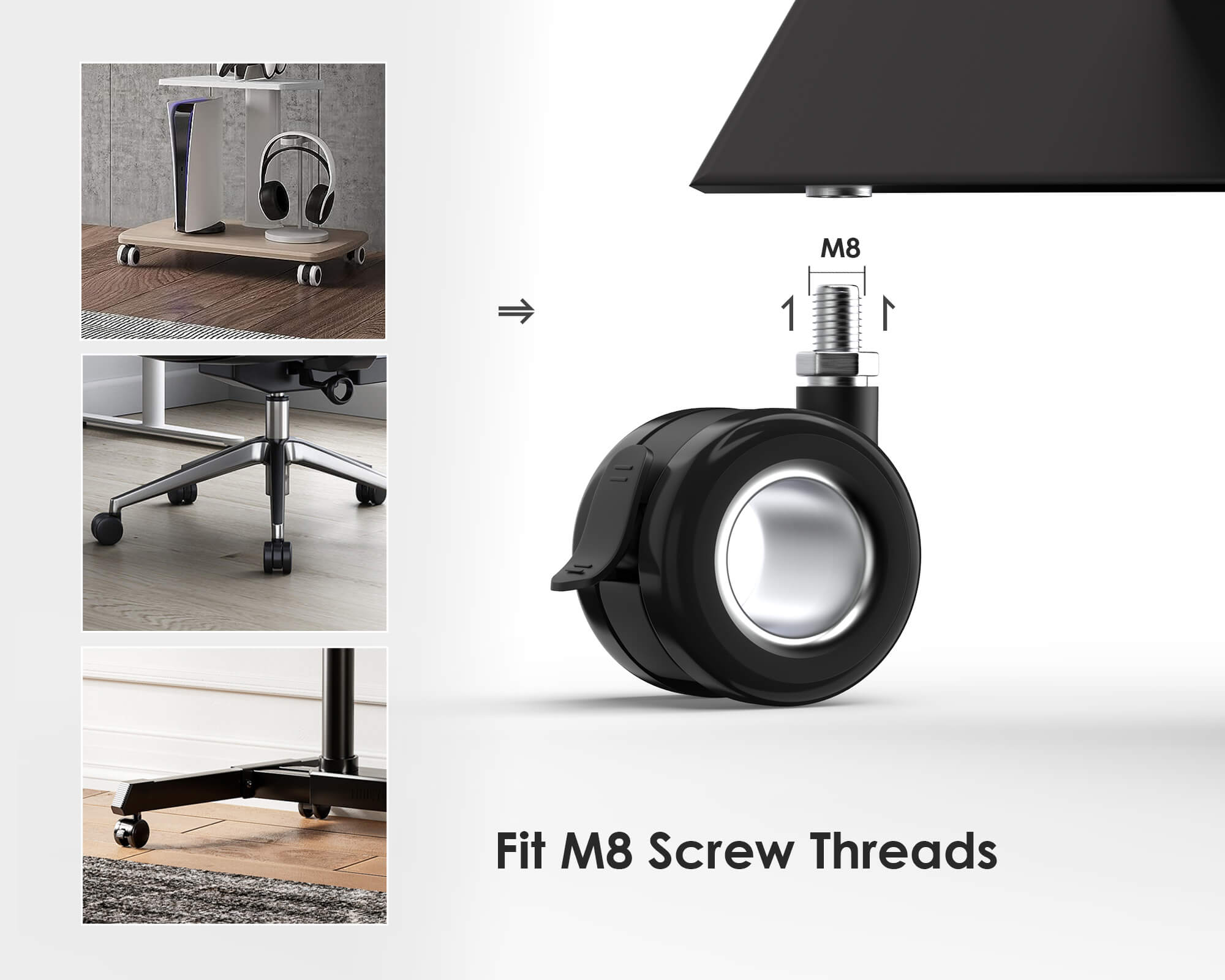 #color_black- 4 casters