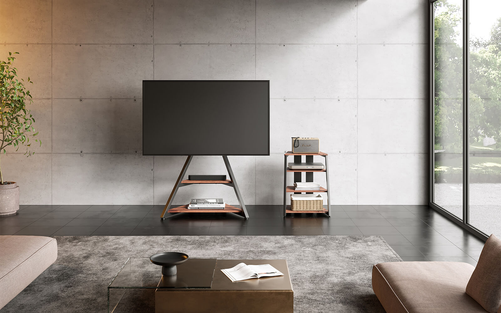 fitueyes rolling tv stand