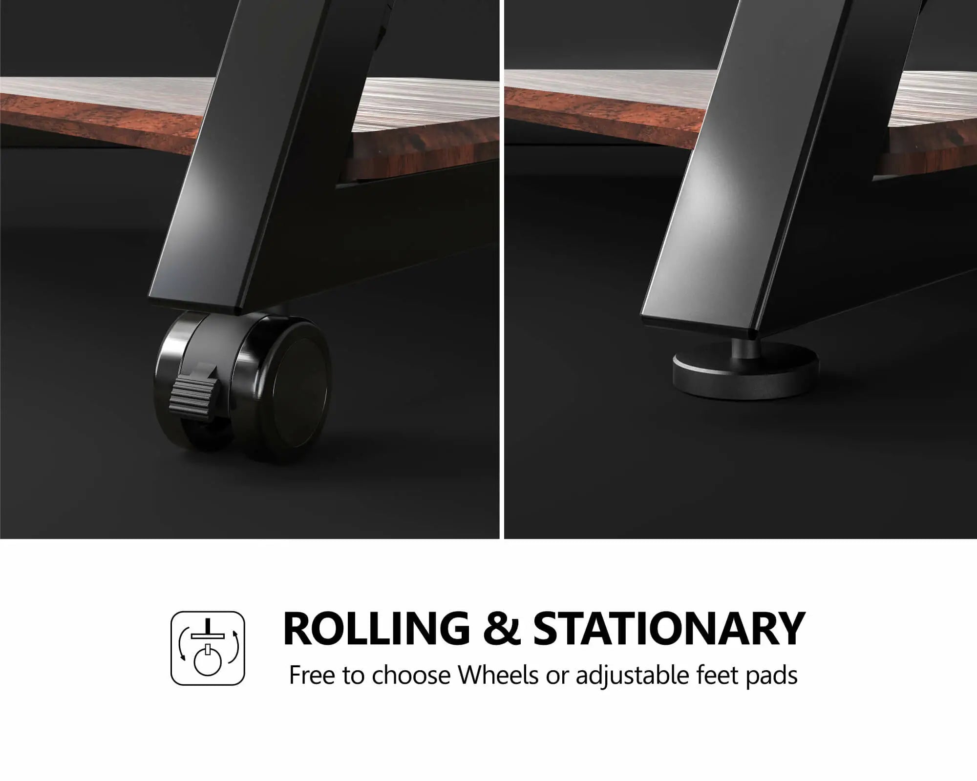 floor tv stand with wheels