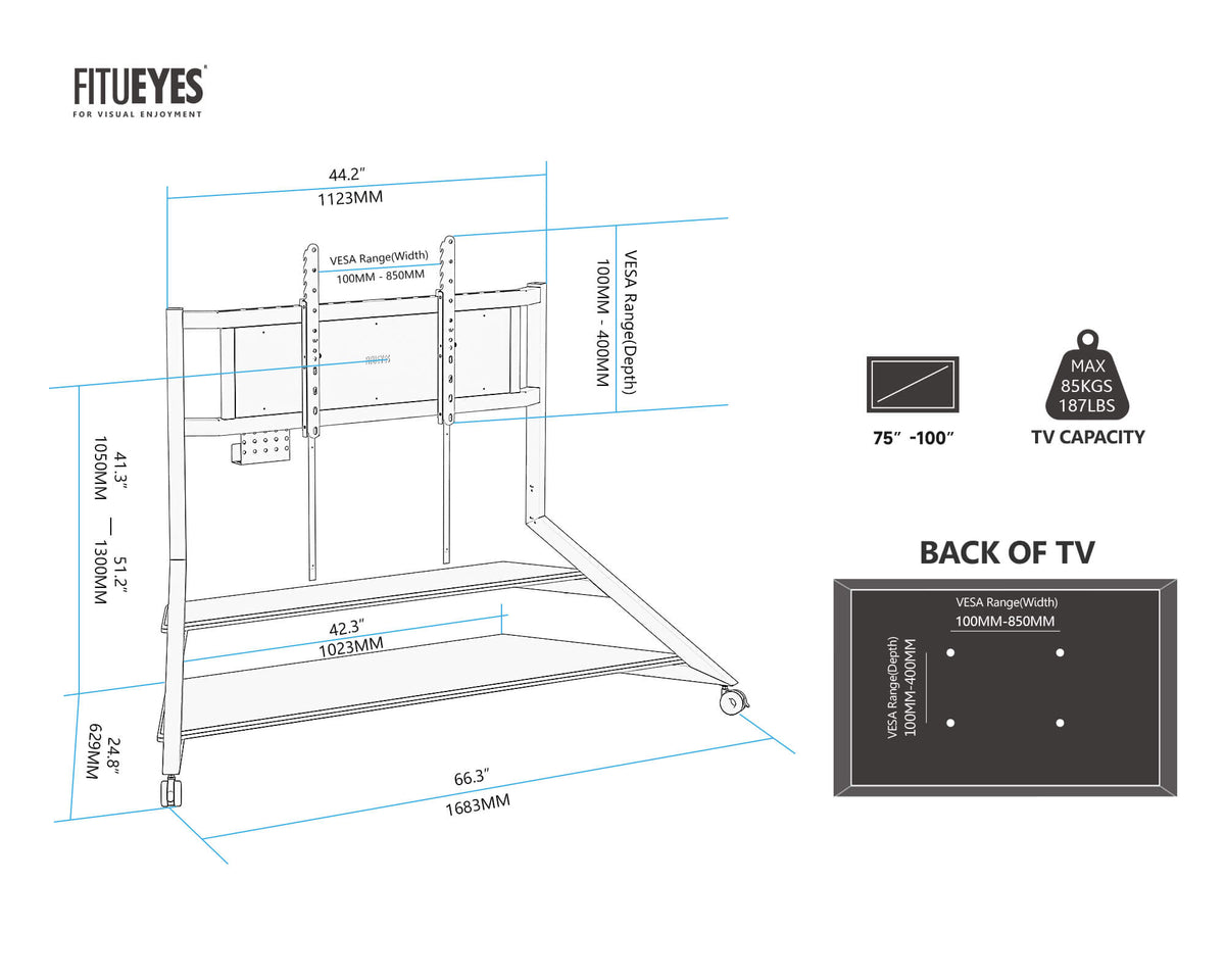 Eiffel V2 FT100 TV Stand