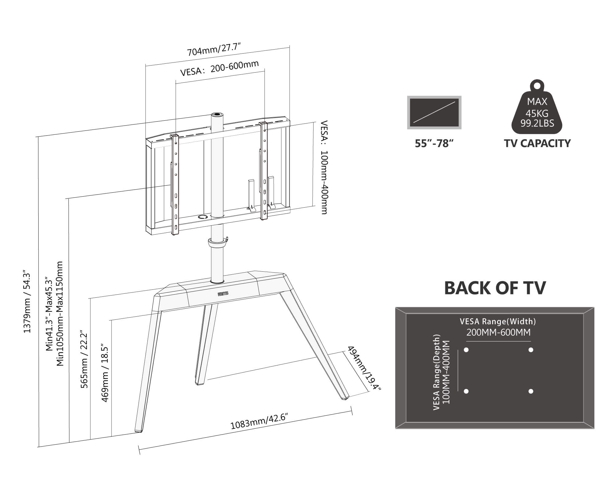 Picasso FT78 TV Stand