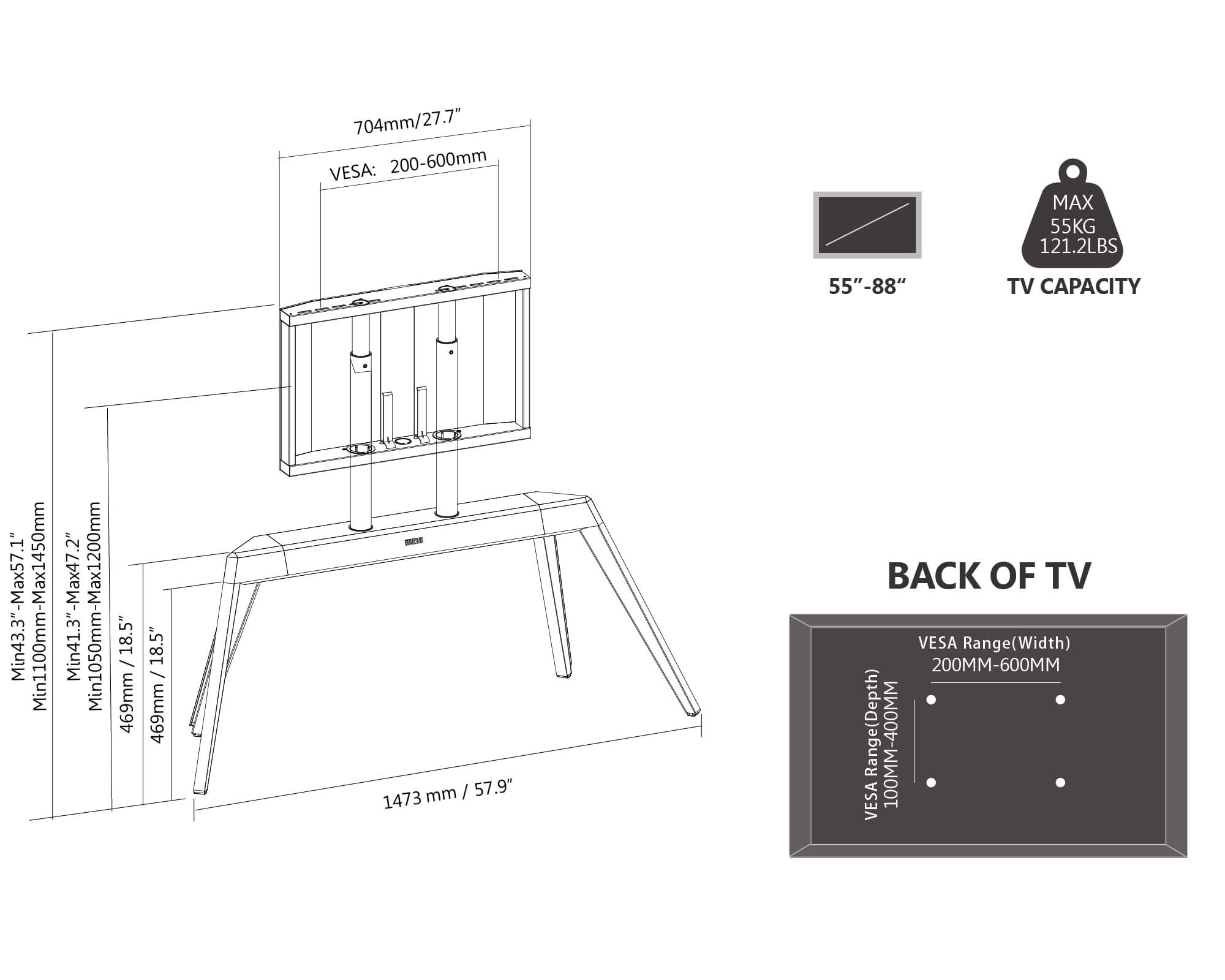 Picasso FT88 TV Stand