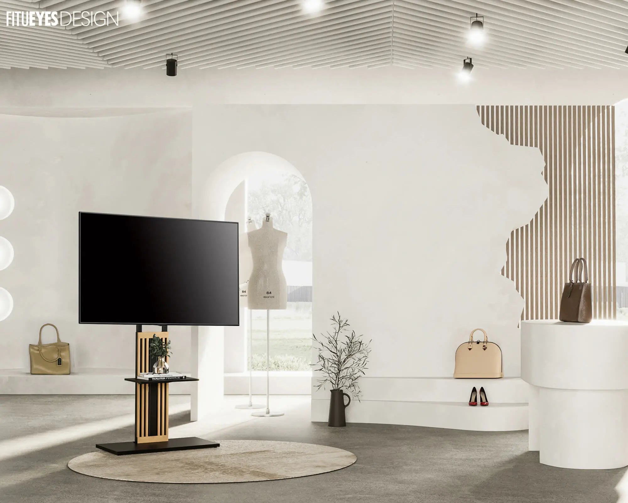cantilever tv stand
