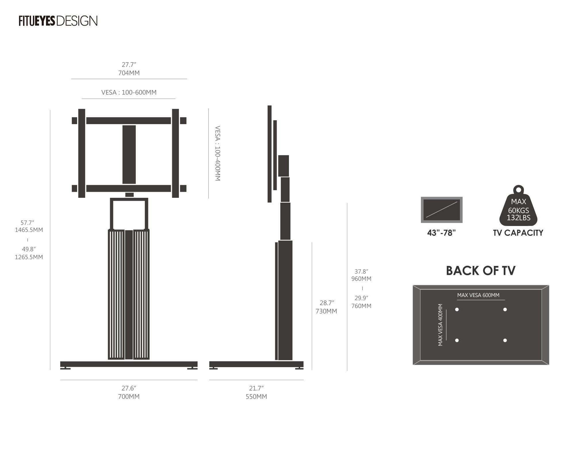 Cantor FT78 TV Stand