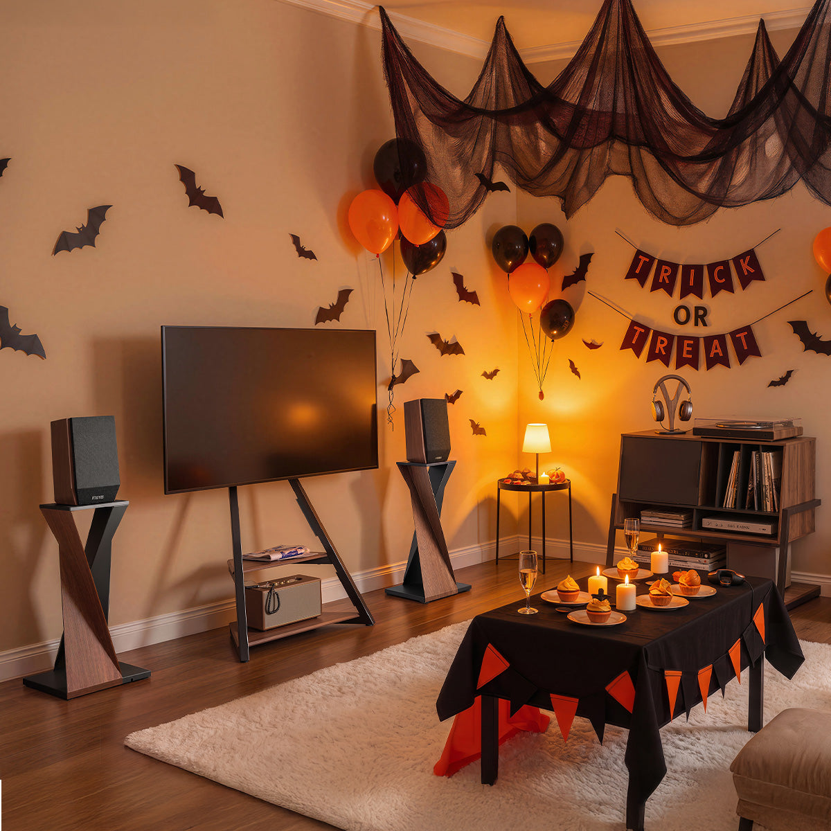 Hollywood TV stand in cozy room