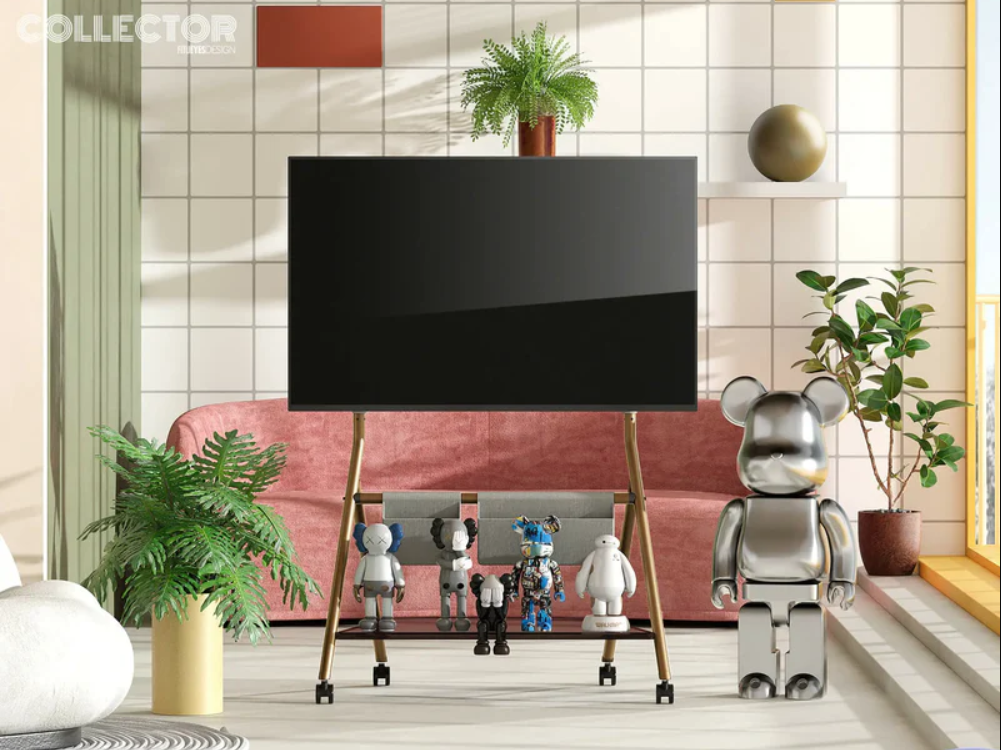 FITUEYES mobile TV mount: You can move to the TV position at will