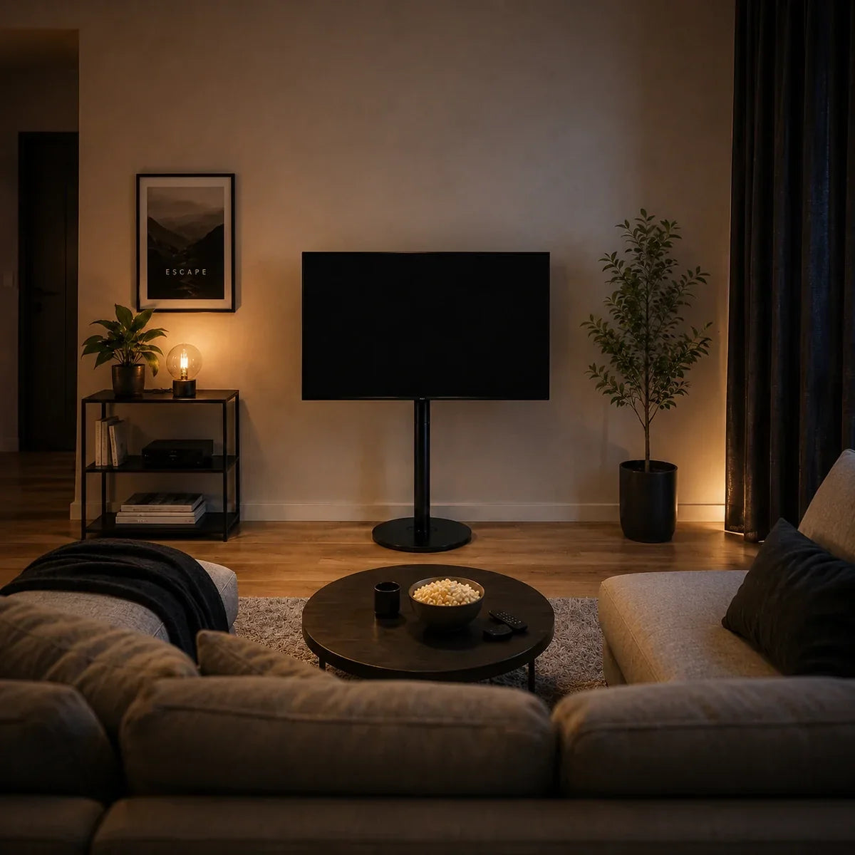 Living Room Lighting Ideas Around the TV for a Warm and Balanced Space
