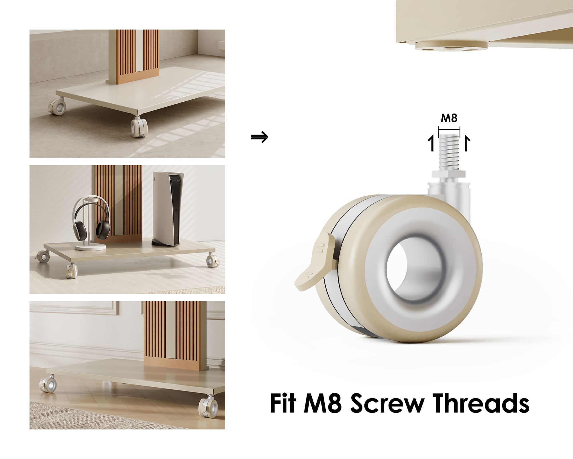 #color_morandi grey- 4 casters
