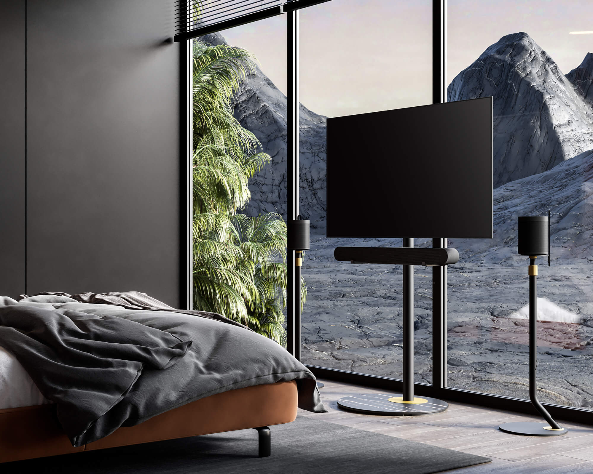 Soundbar fashion in bedroom