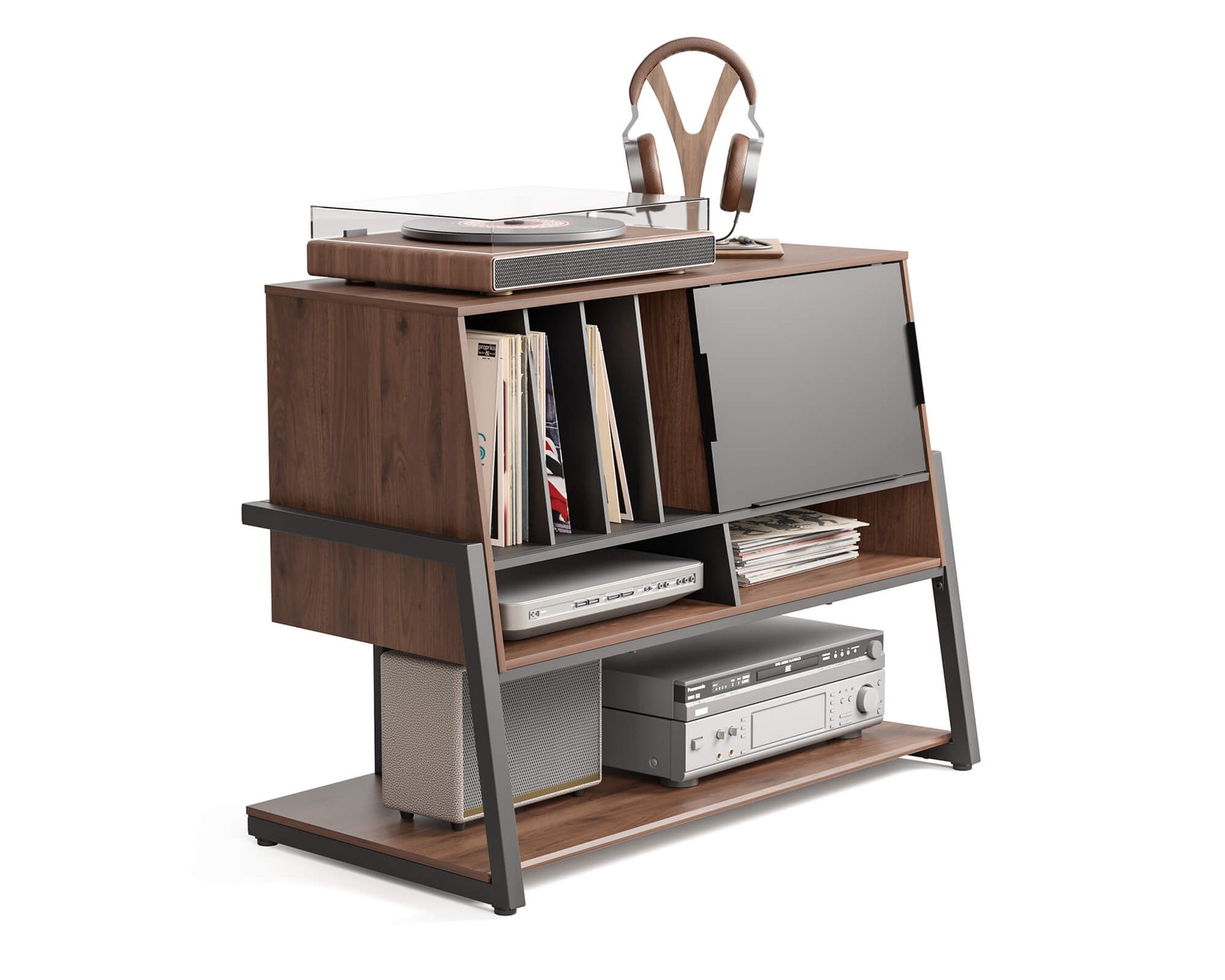 Eiffel RS10 Record Player Stand - Walnut