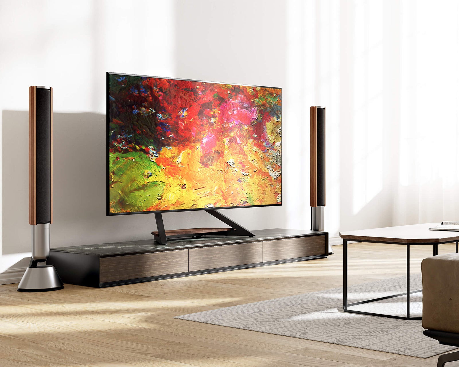 FITUEYES Eiffel V2 TT88 Tabletop TV Stand for 5588 Inch TVs FITUEYES