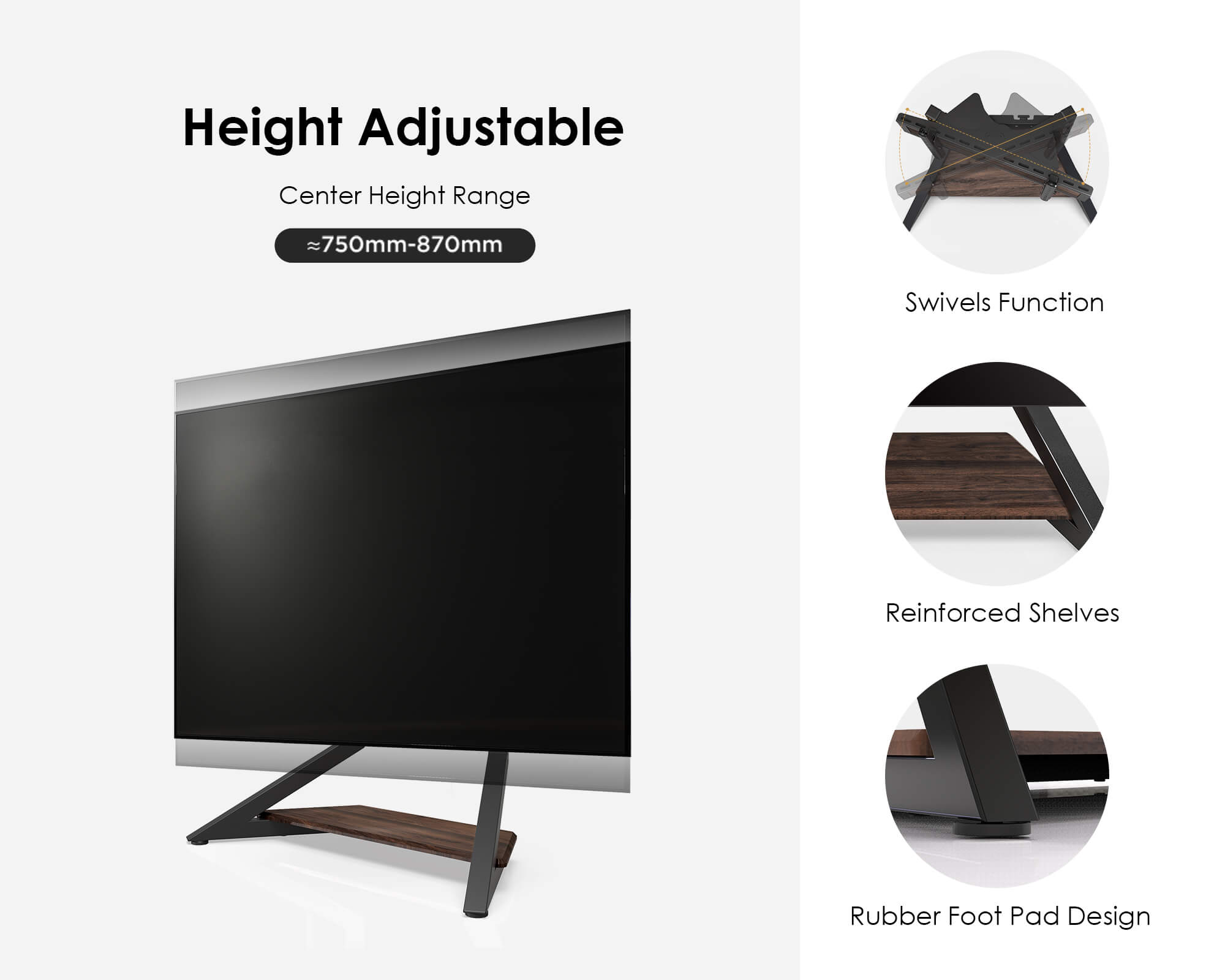 Eiffel V2 TT88 Tabletop TV Stand