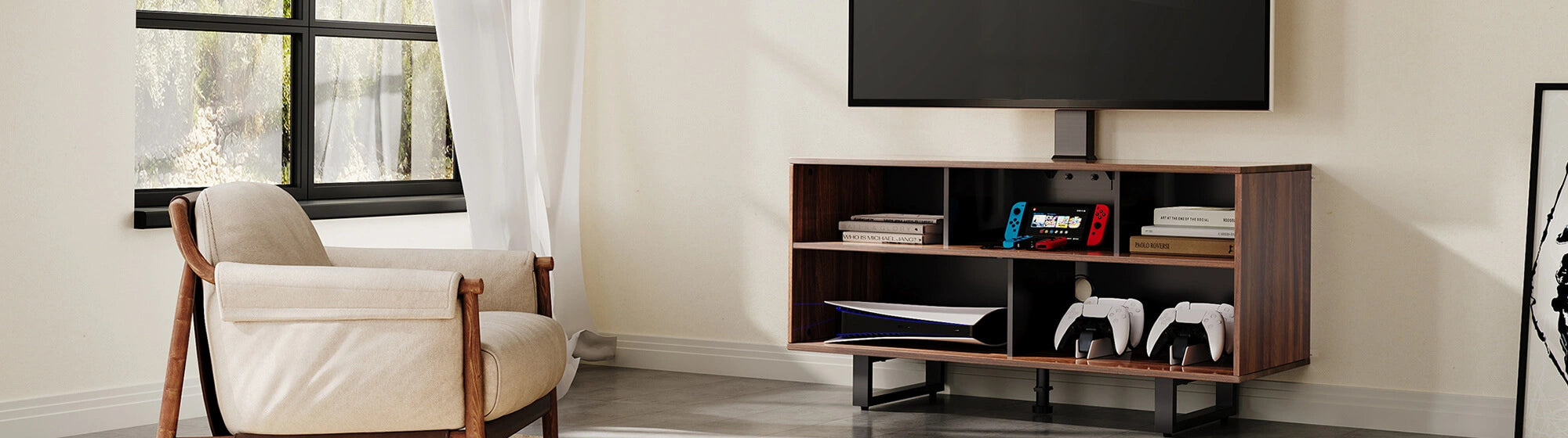 FITUEYES TV Stands with Mounts