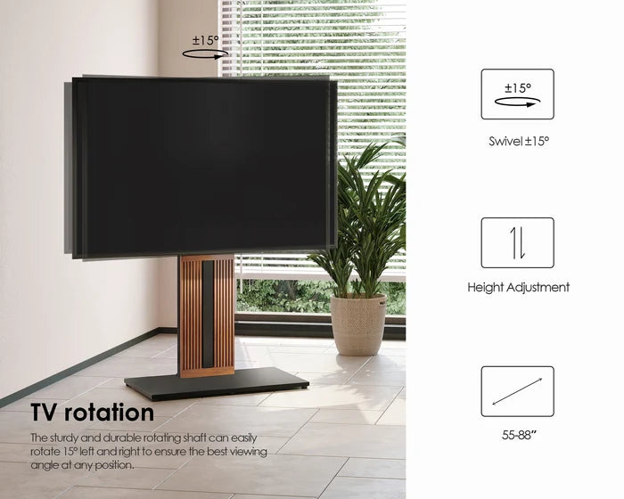 Walnut FITUEYES Zen FT88 TV stand details #color_walnut