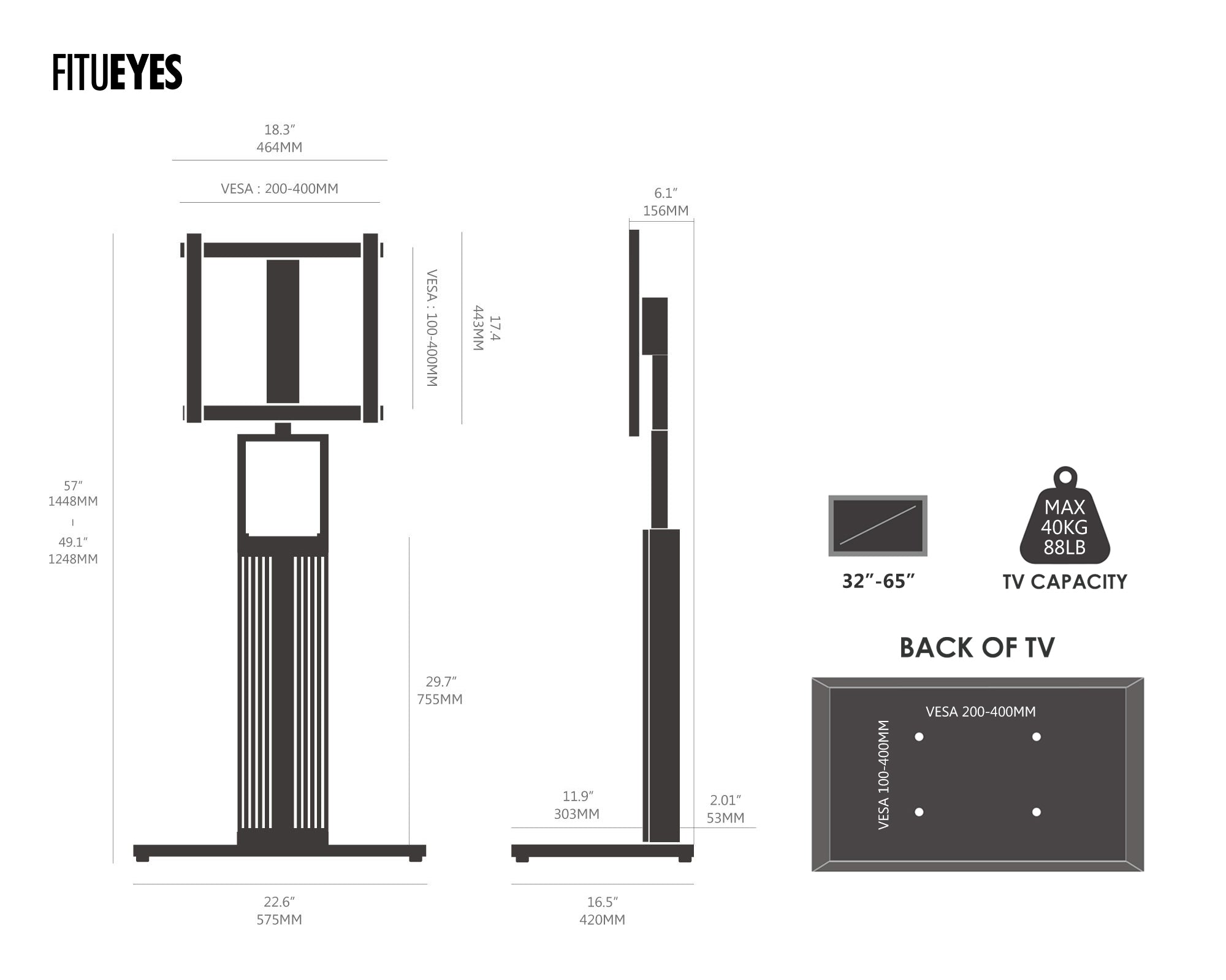 Zen FT65 TV Stand
