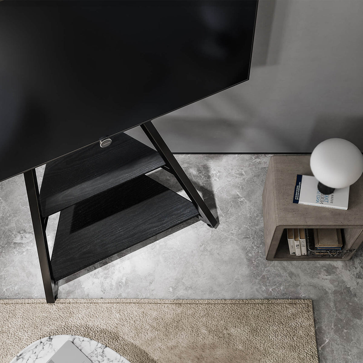 Eiffel Series Floor TV Stand for 4375 Inch TVs, Corner TV Stand with