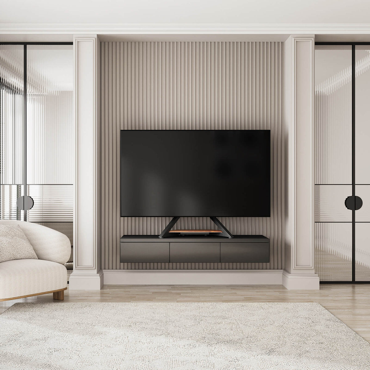 FITUEYES Eiffel TT85 Tabletop TV Stand for 5585 Inch TVs FITUEYES