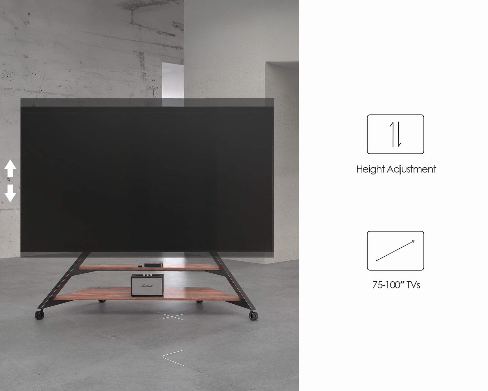 FITUEYES Eiffel V2 FT100 Floor TV Stand for 75100 Inch TVs FITUEYES
