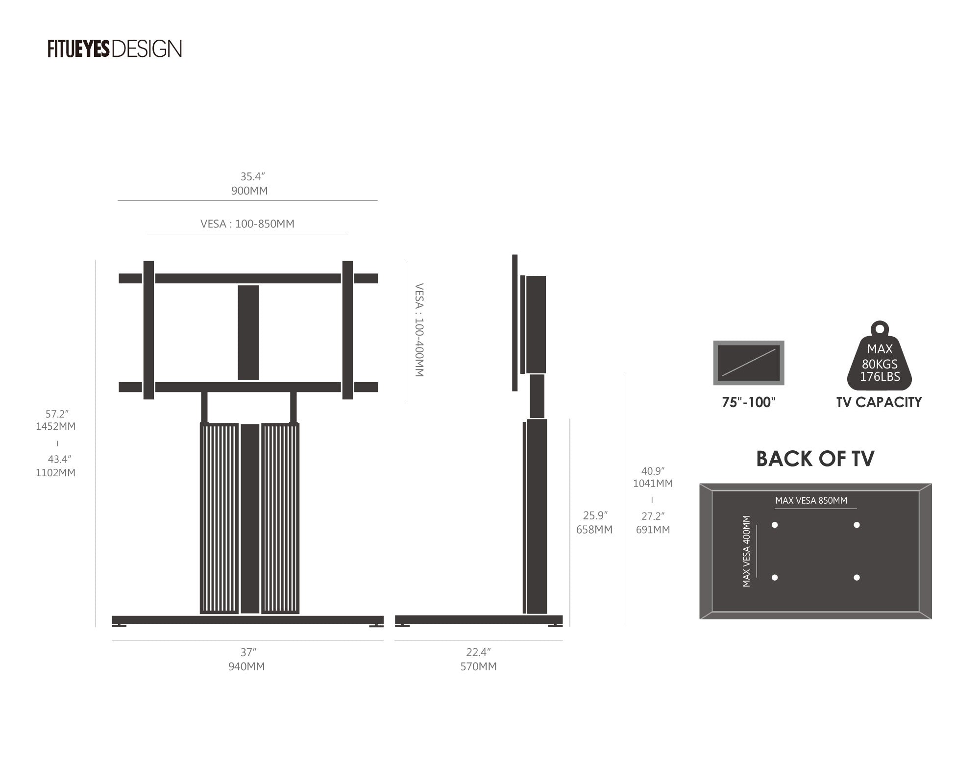 Cantor FT100 Floor TV Stand