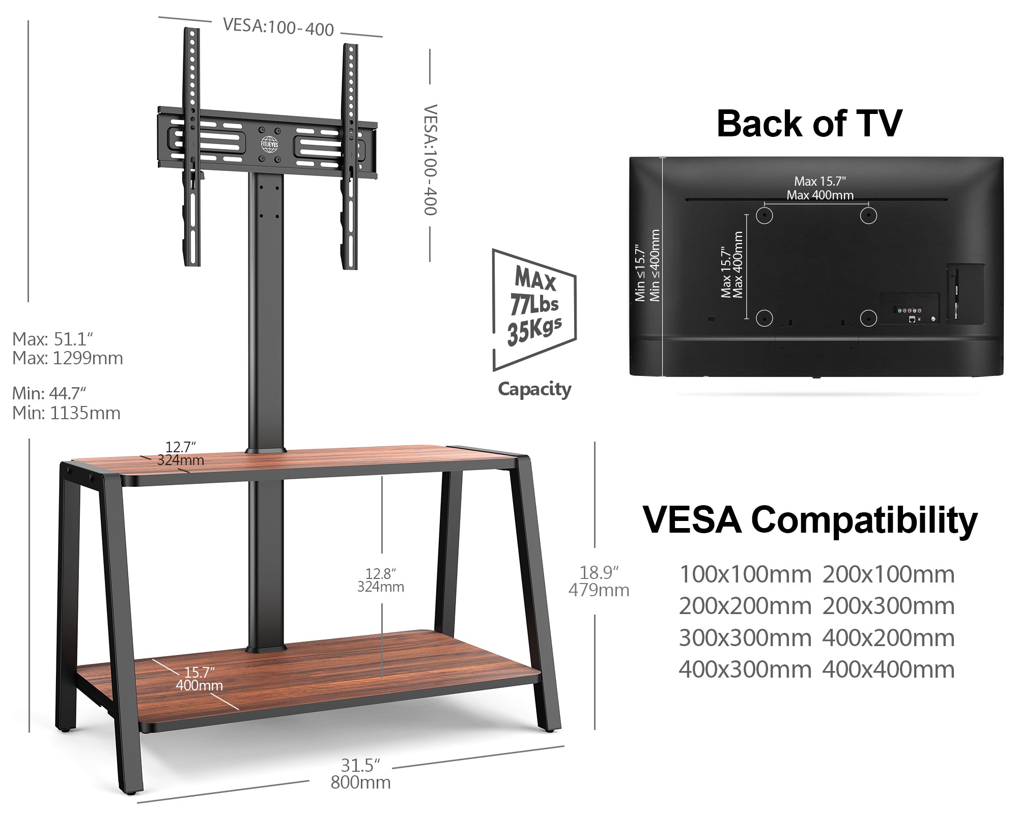 TV Stand with Mount A Series A2 23-55 Inch