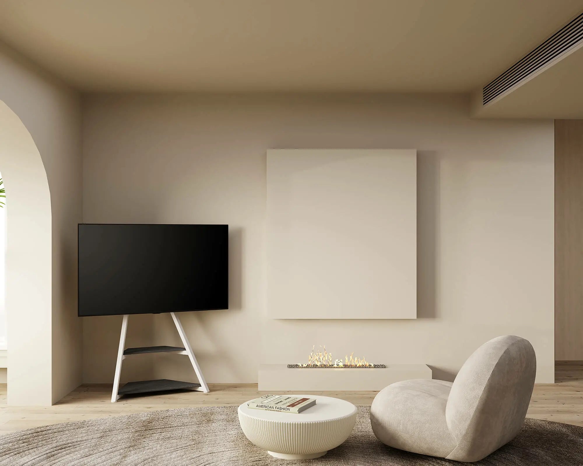 Supporto tv da pavimento design per tv da 75-100 pollici fitueyes  TT201301MB - IdeaLuceStore